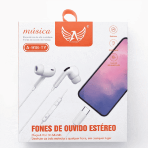 Fone de Ouvido Com Microfone Tipo C